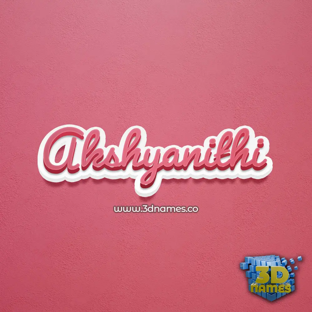 akshyanithi in Red Scribble style - 3D name wallpaper