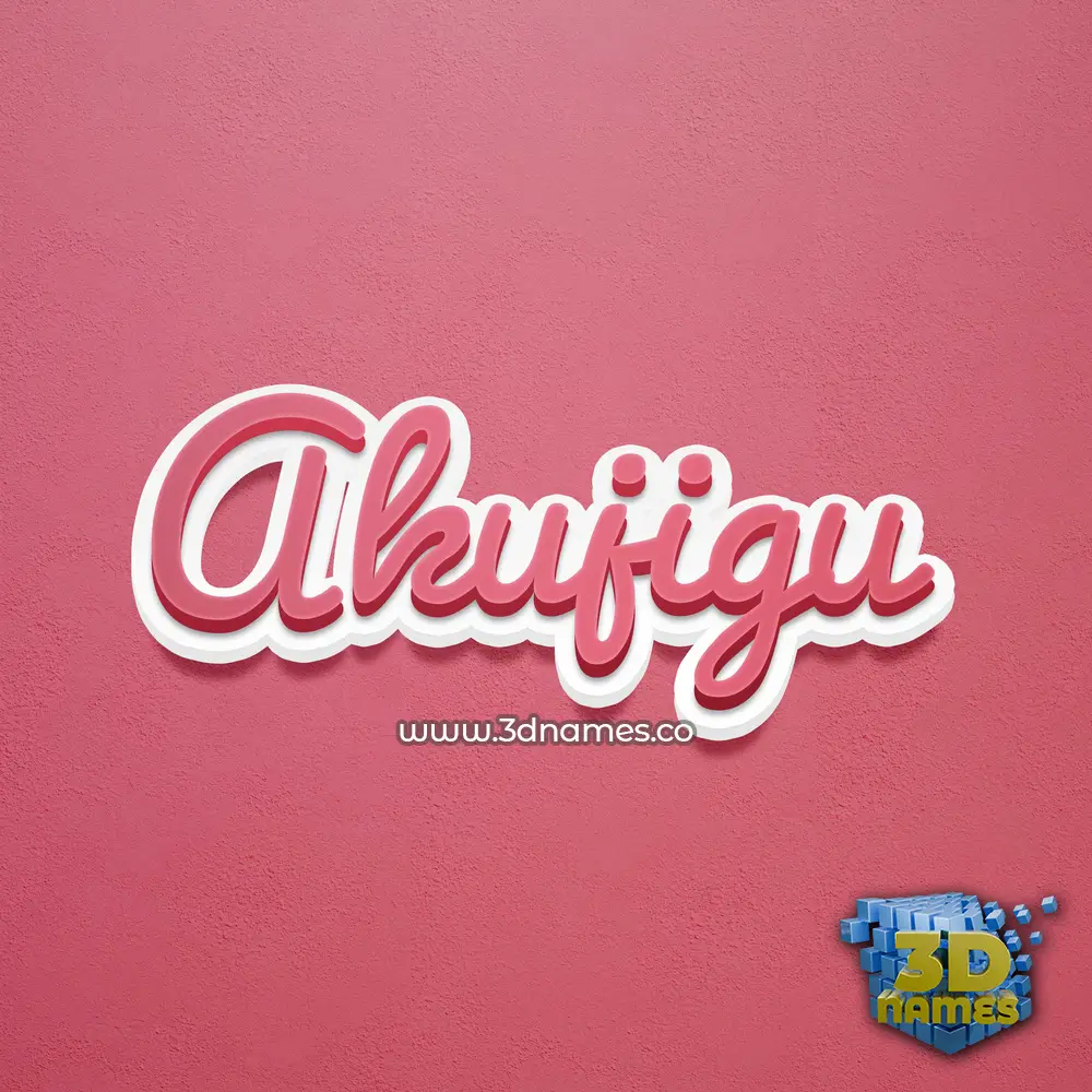 akujigu in Red Scribble style - 3D name wallpaper