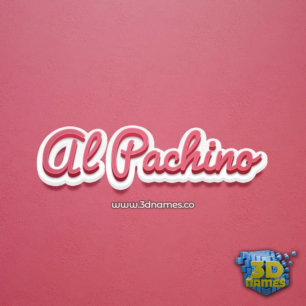 al pachino in Red Scribble style - 3D name wallpaper