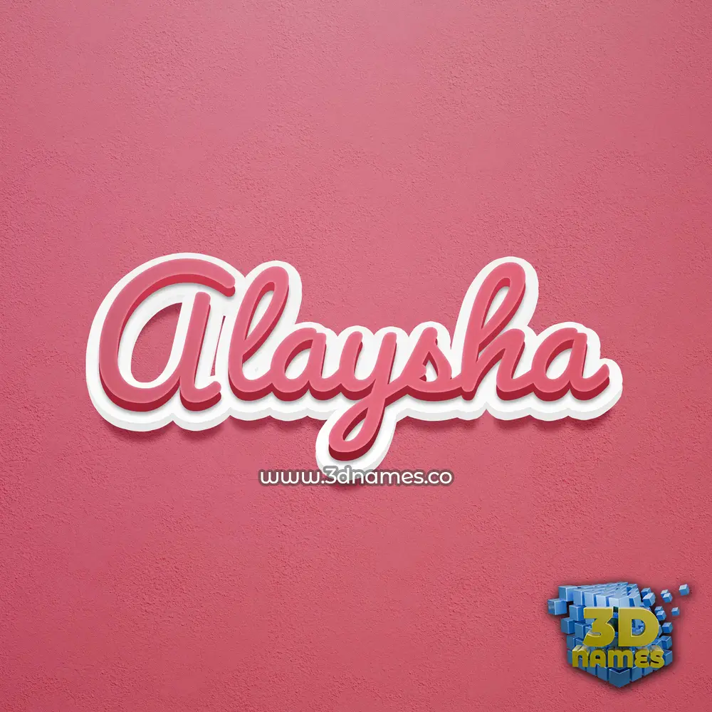 alaysha in Red Scribble style - 3D name wallpaper