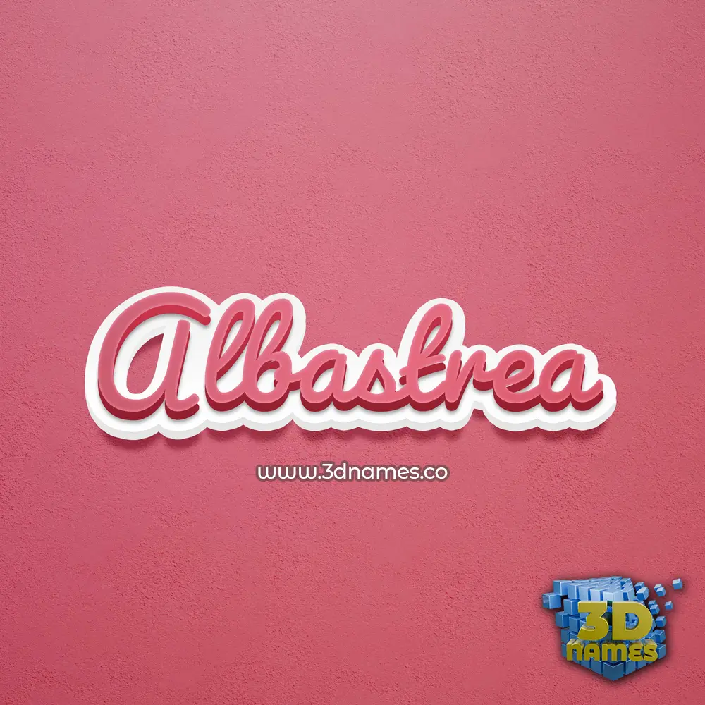 albastrea in Red Scribble style - 3D name wallpaper