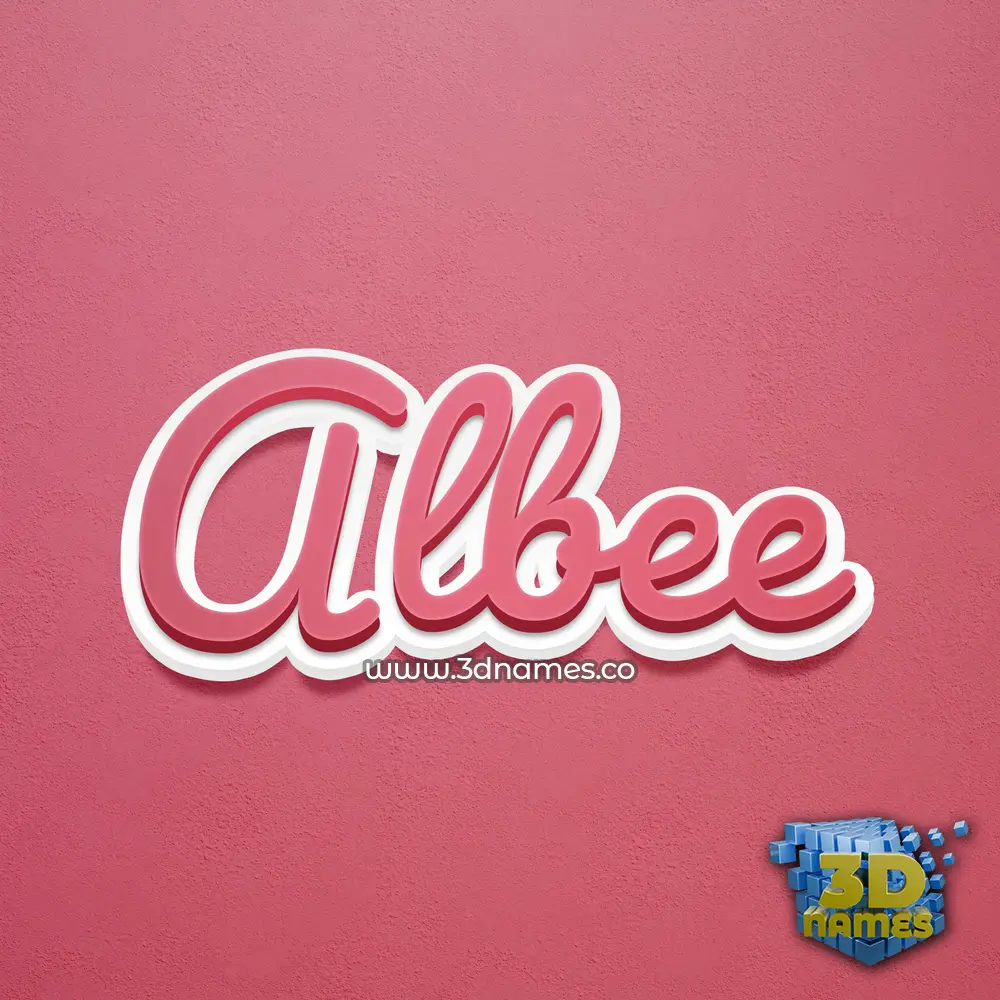 albee in Red Scribble style - 3D name wallpaper