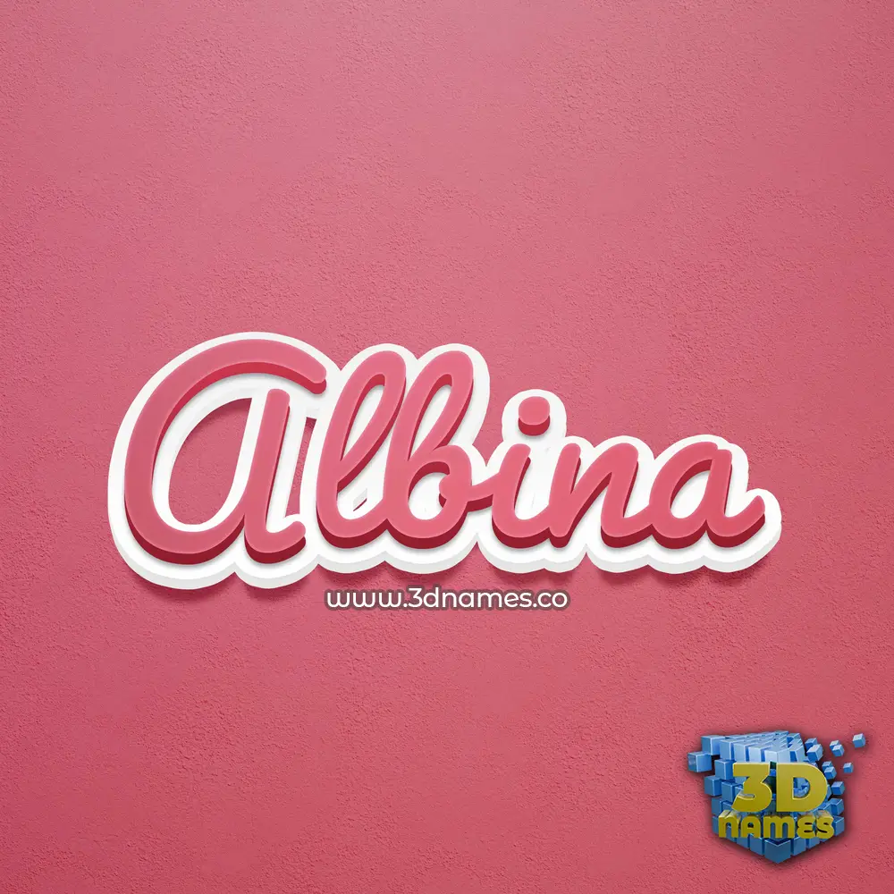 albina in Red Scribble style - 3D name wallpaper