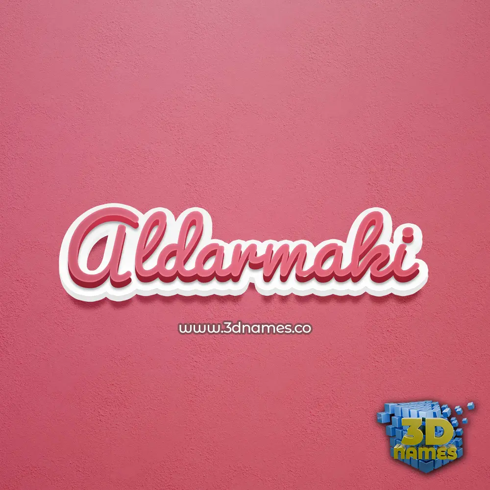 aldarmaki in Red Scribble style - 3D name wallpaper