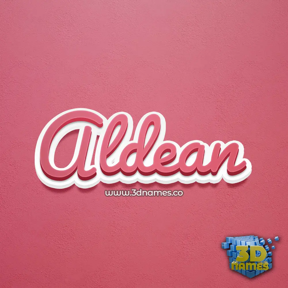 aldean in Red Scribble style - 3D name wallpaper