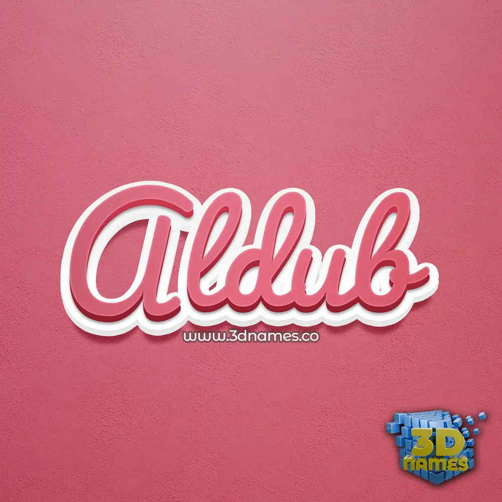 aldub in Red Scribble style - 3D name wallpaper