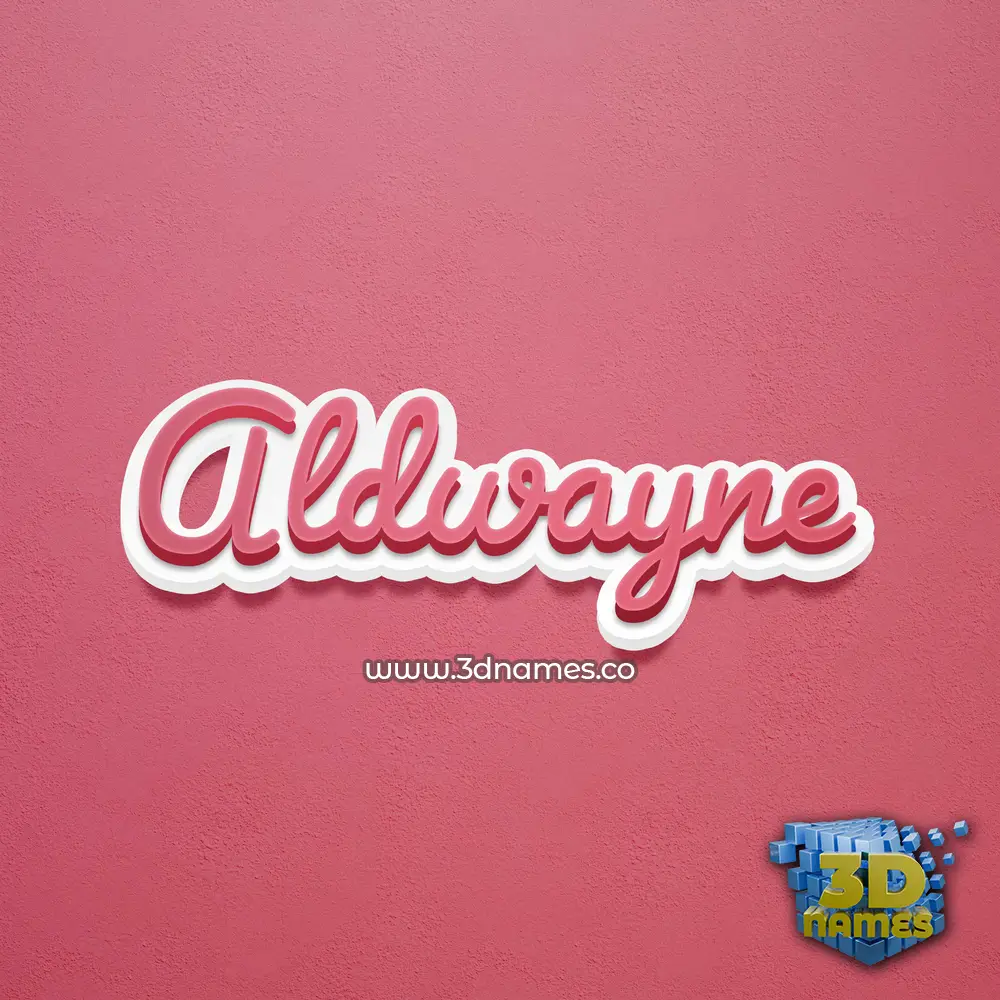 aldwayne in Red Scribble style - 3D name wallpaper