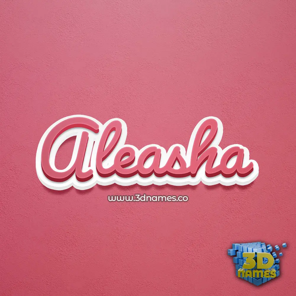 aleasha in Red Scribble style - 3D name wallpaper