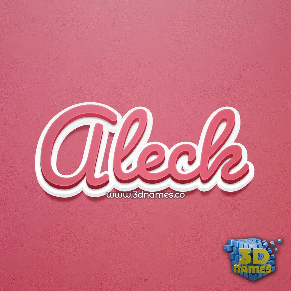 aleck in Red Scribble style - 3D name wallpaper