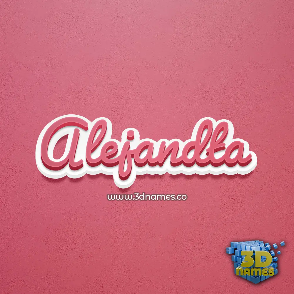 alejandta in Red Scribble style - 3D name wallpaper