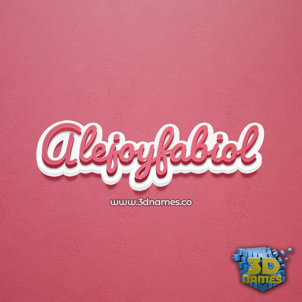 alejoyfabiol in Red Scribble style - 3D name wallpaper