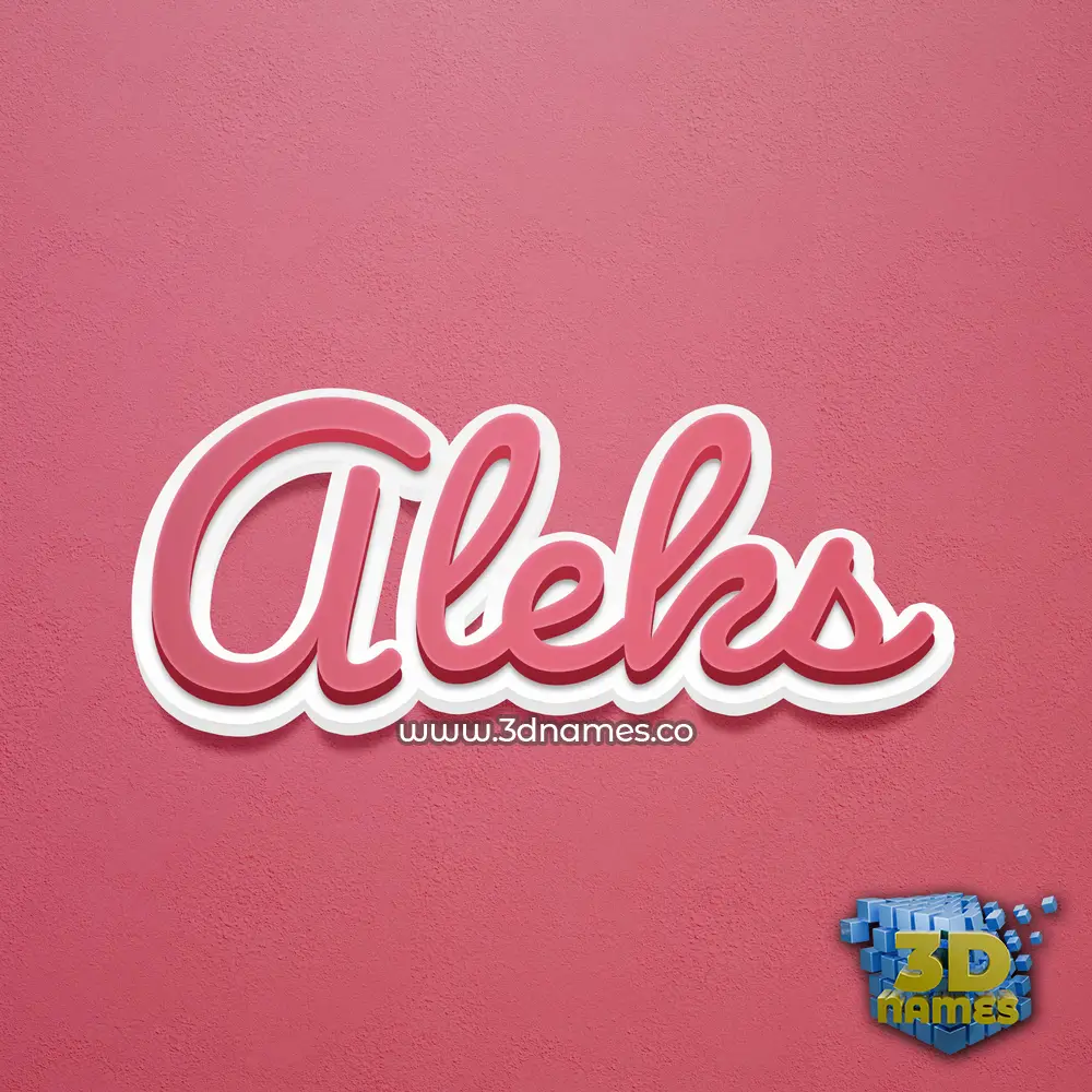 aleks in Red Scribble style - 3D name wallpaper