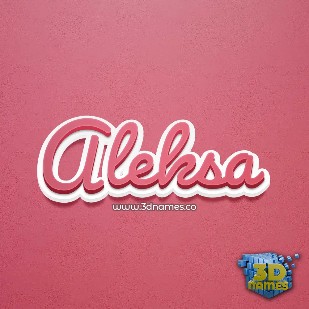 aleksa in Red Scribble style - 3D name wallpaper