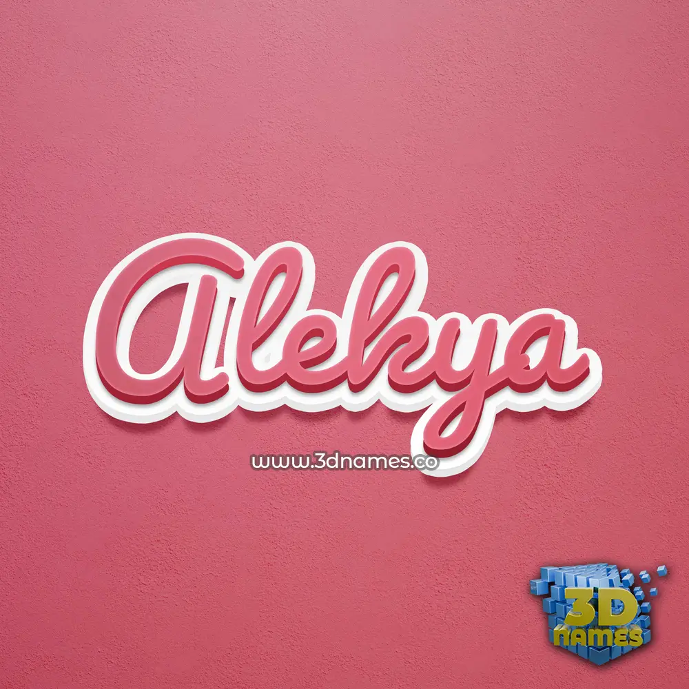 alekya in Red Scribble style - 3D name wallpaper