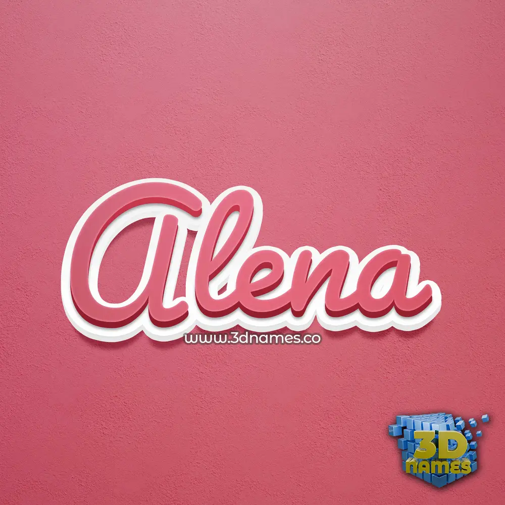 alena in Red Scribble style - 3D name wallpaper