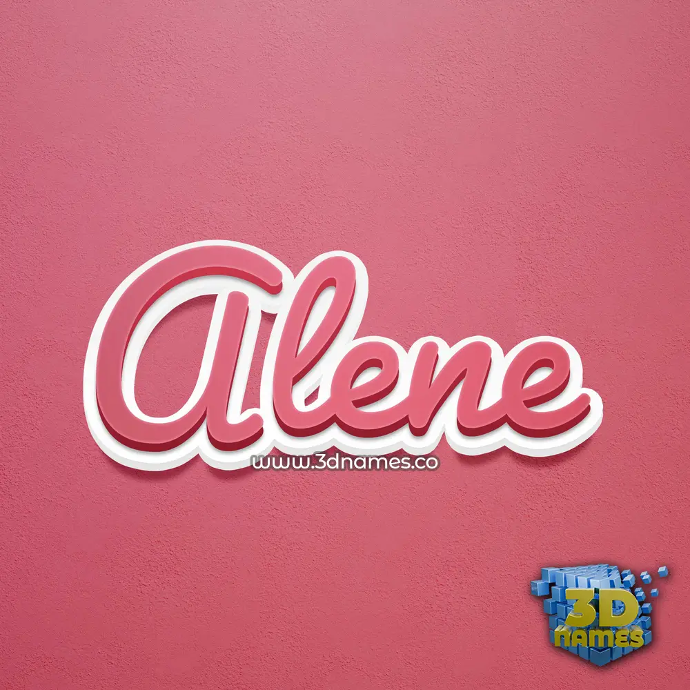 alene in Red Scribble style - 3D name wallpaper