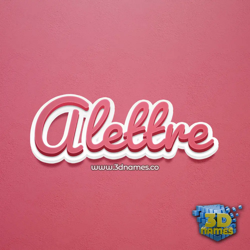 alettre in Red Scribble style - 3D name wallpaper