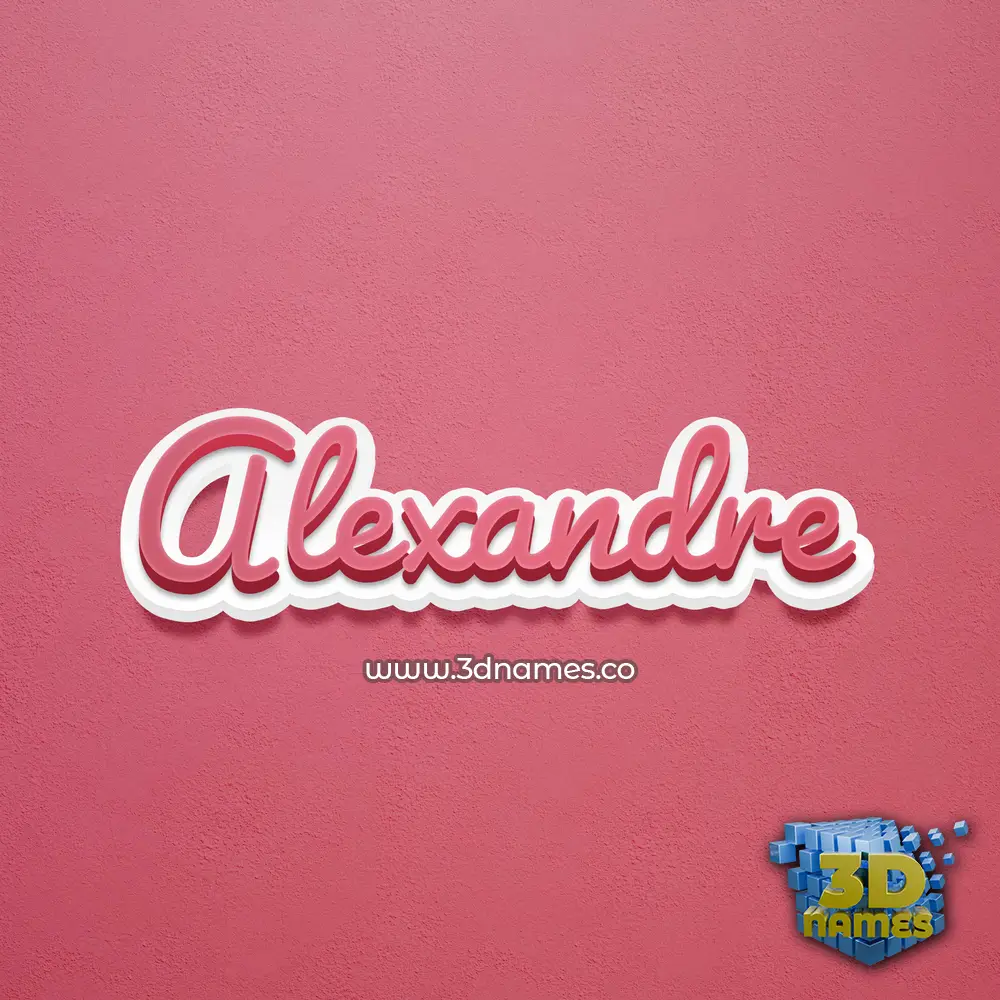 alexandre in Red Scribble style - 3D name wallpaper
