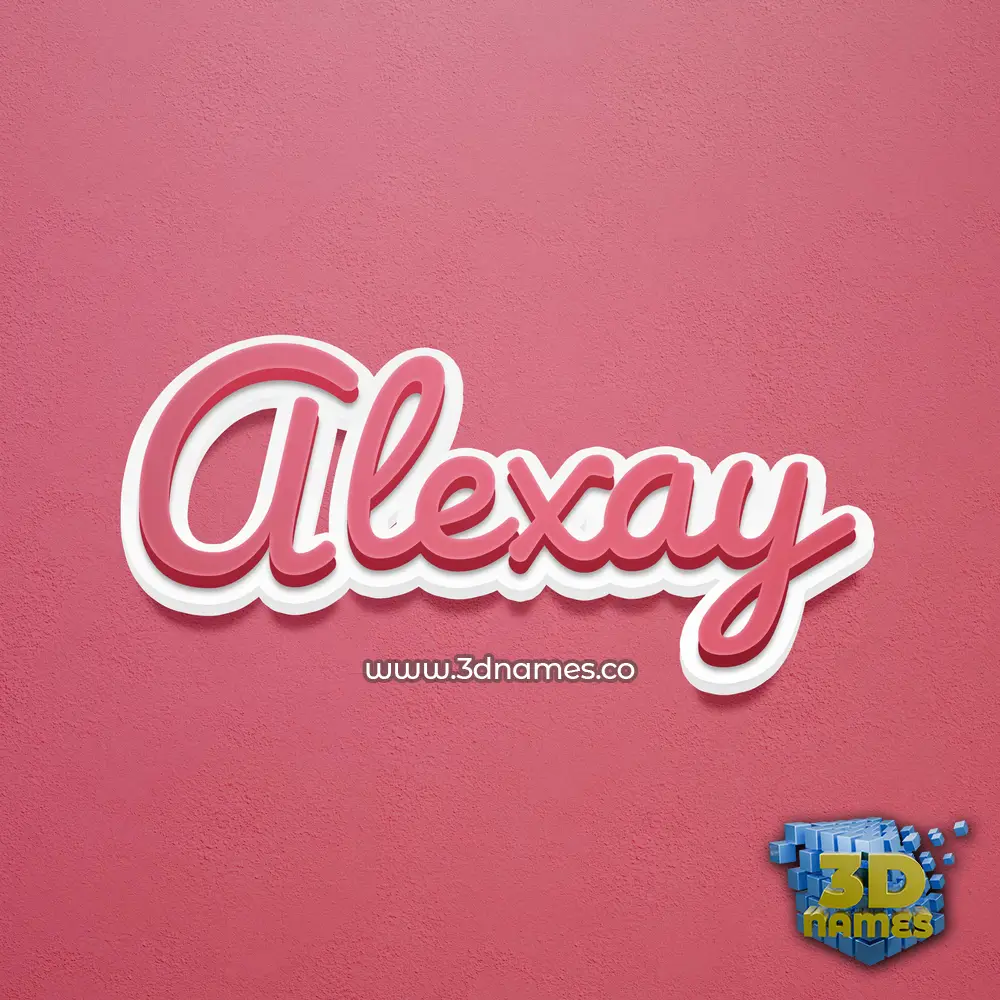 alexay in Red Scribble style - 3D name wallpaper