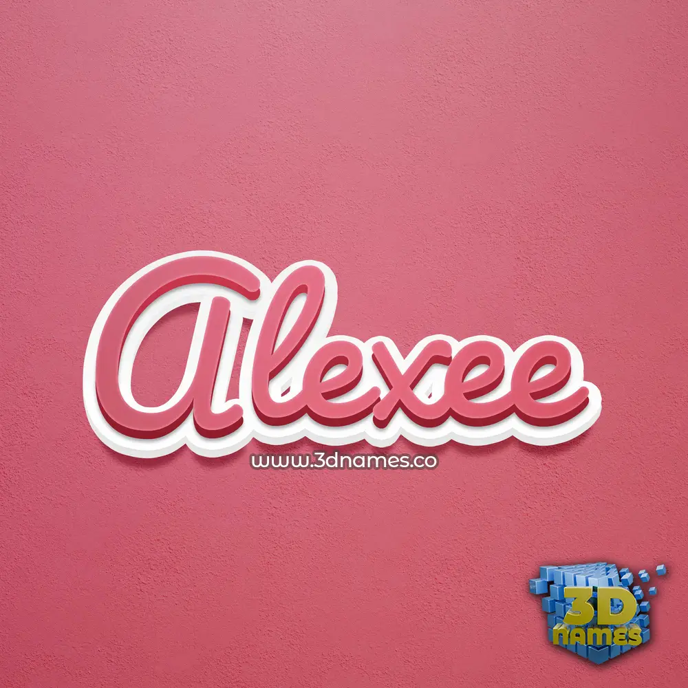 alexee in Red Scribble style - 3D name wallpaper