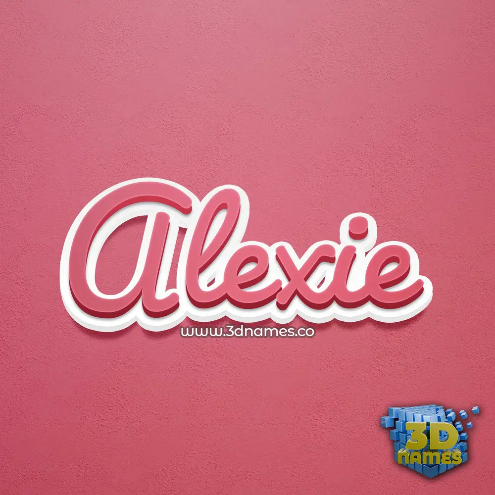 alexie in Red Scribble style - 3D name wallpaper