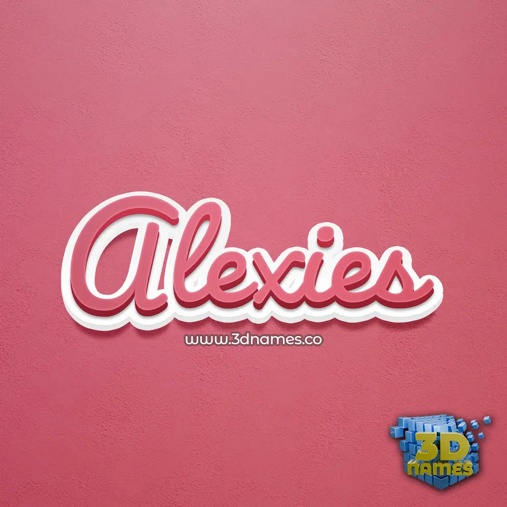 alexies in Red Scribble style - 3D name wallpaper