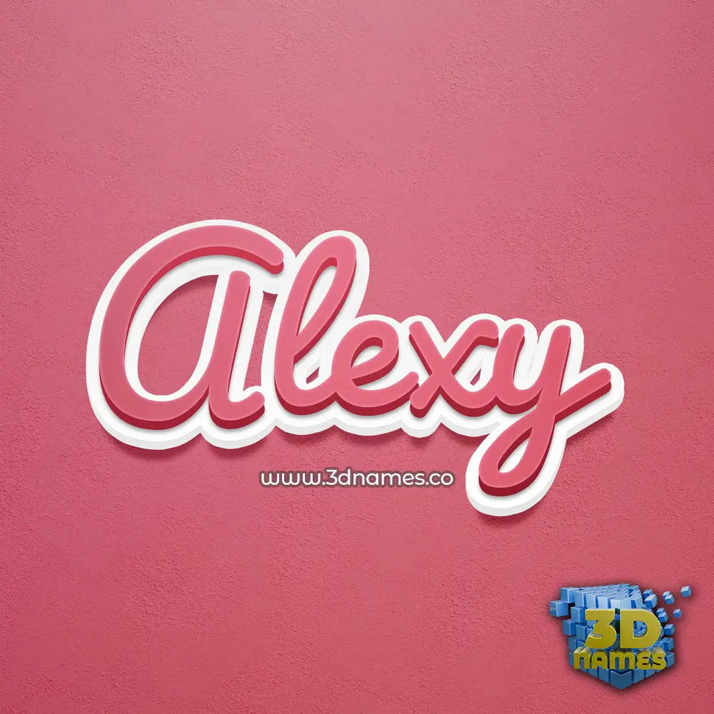 alexy in Red Scribble style - 3D name wallpaper