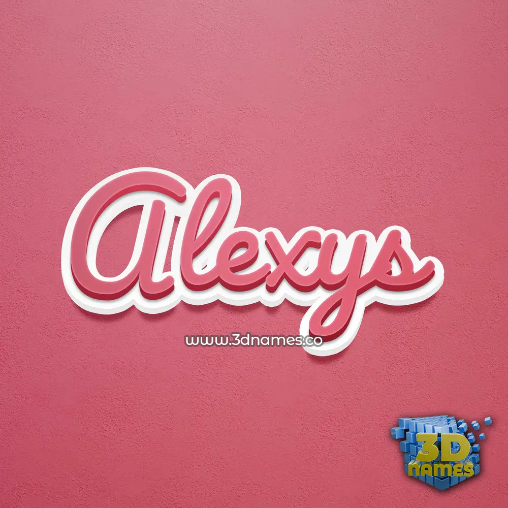 alexys in Red Scribble style - 3D name wallpaper