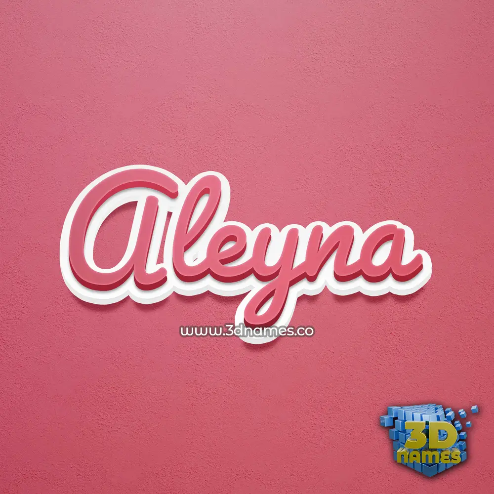 aleyna in Red Scribble style - 3D name wallpaper