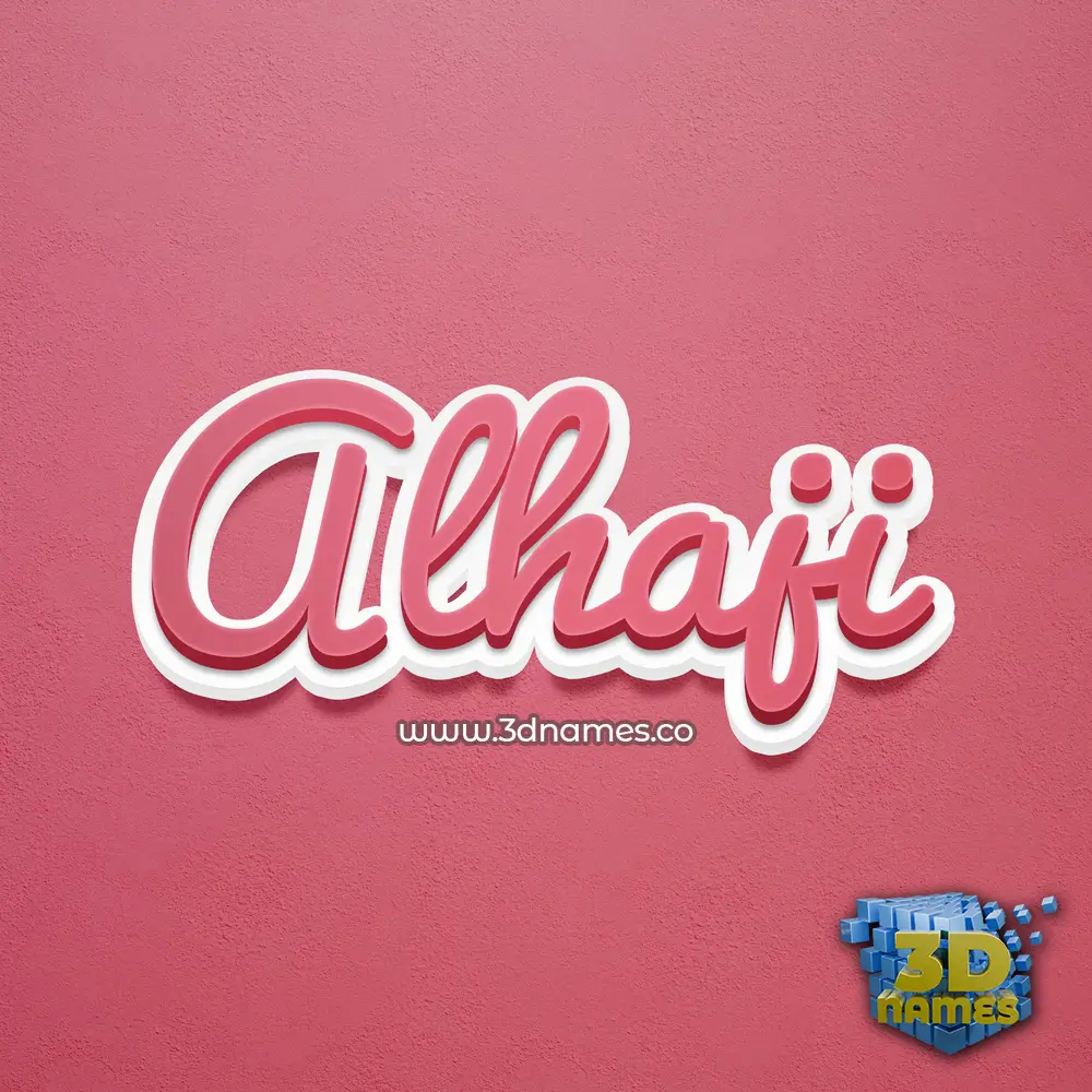 alhaji in Red Scribble style - 3D name wallpaper