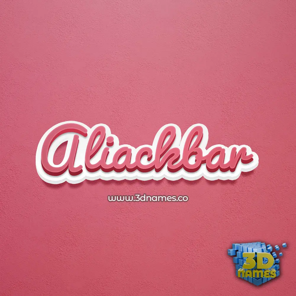 aliackbar in Red Scribble style - 3D name wallpaper