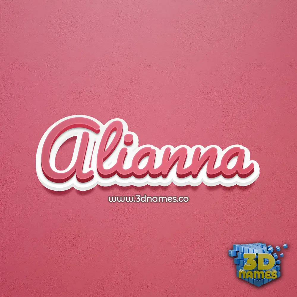 alianna in Red Scribble style - 3D name wallpaper