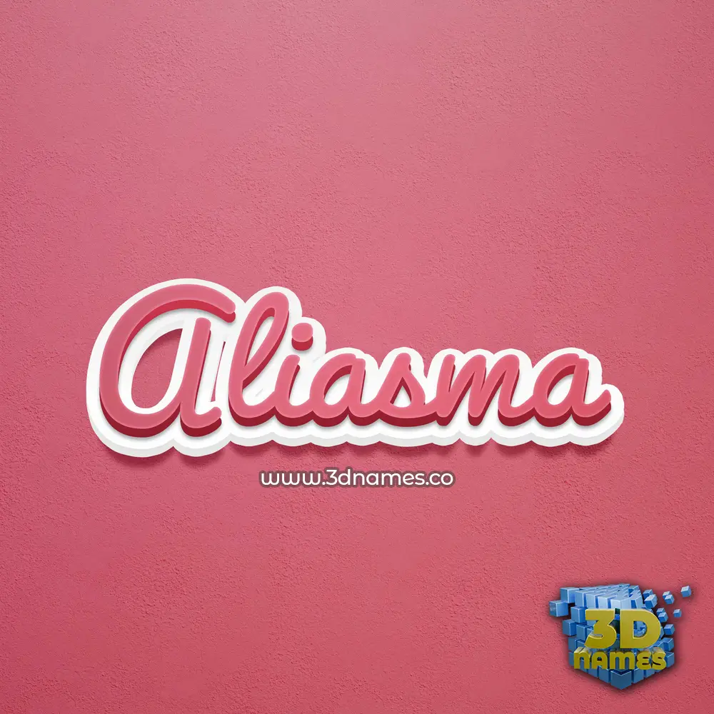 aliasma in Red Scribble style - 3D name wallpaper