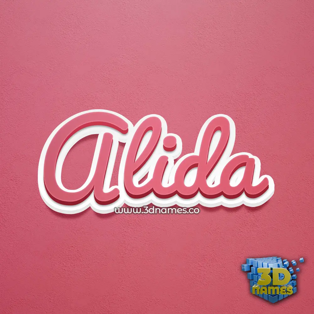 alida in Red Scribble style - 3D name wallpaper