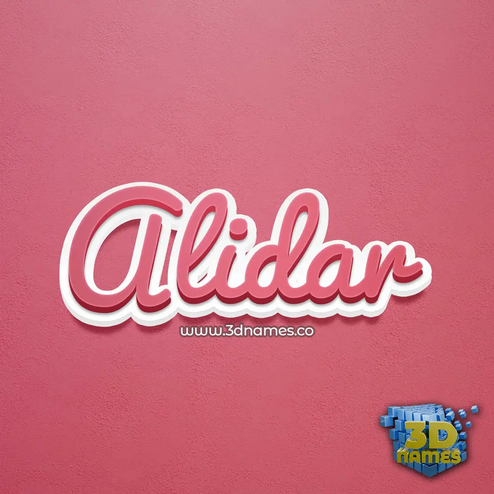 alidar in Red Scribble style - 3D name wallpaper