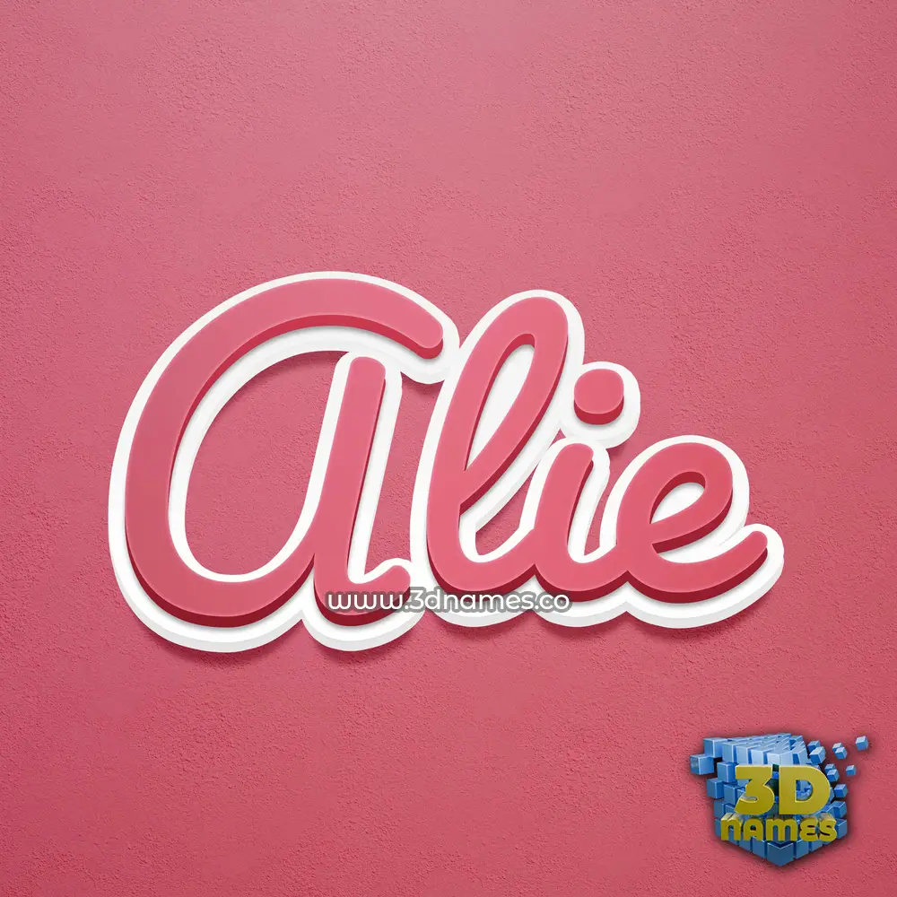 alie in Red Scribble style - 3D name wallpaper