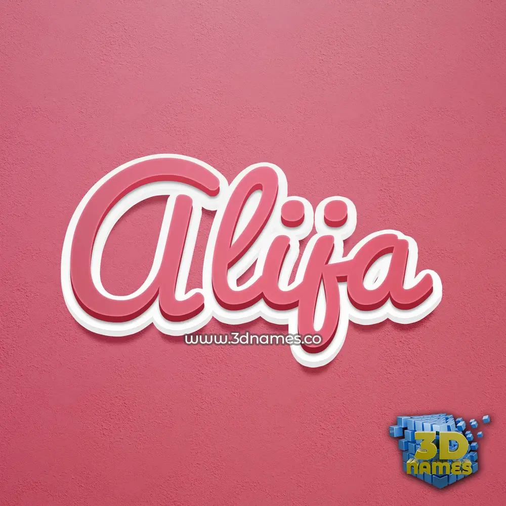 alija in Red Scribble style - 3D name wallpaper
