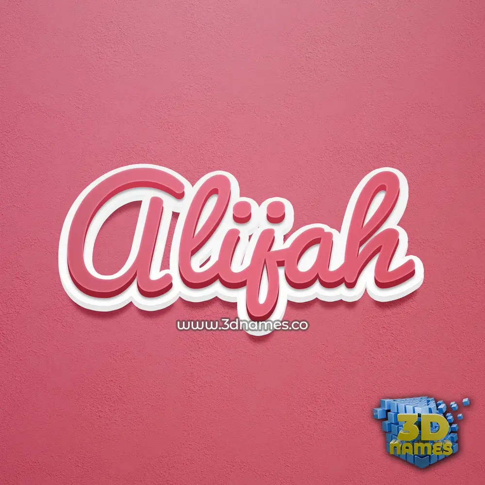 alijah in Red Scribble style - 3D name wallpaper