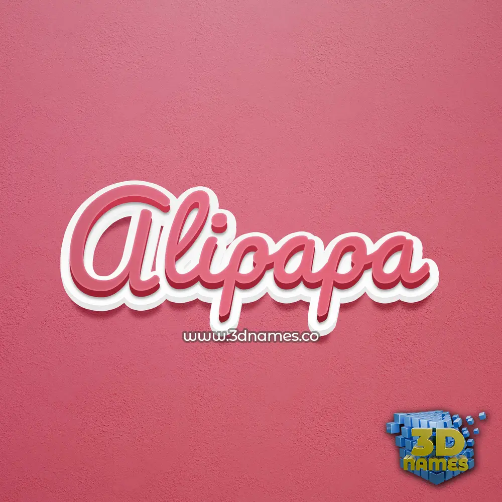 alipapa in Red Scribble style - 3D name wallpaper