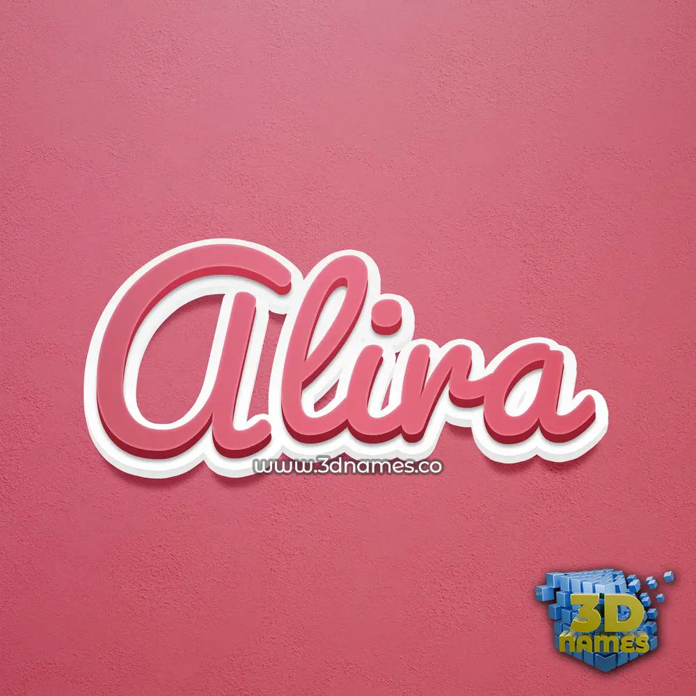 alira in Red Scribble style - 3D name wallpaper