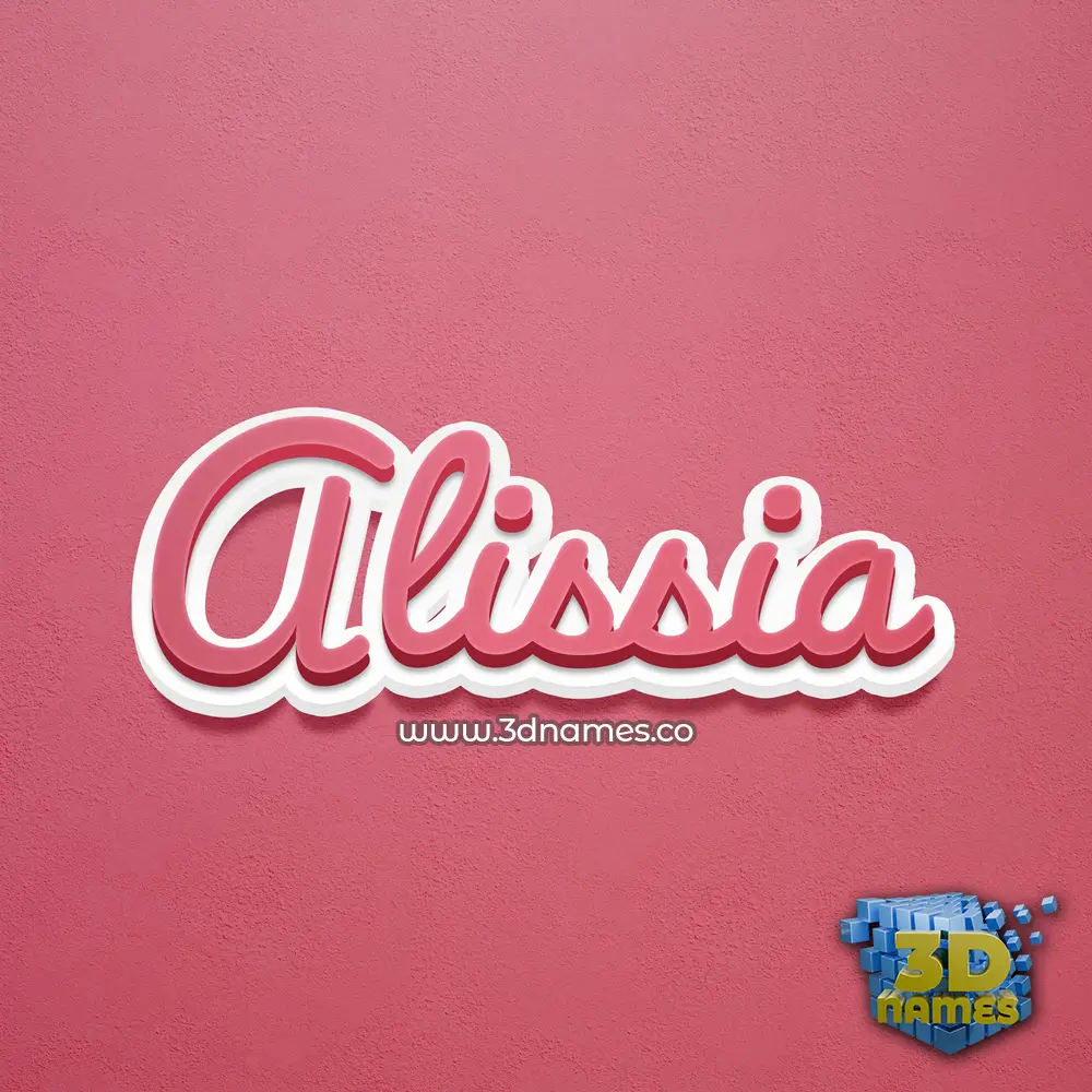 alissia in Red Scribble style - 3D name wallpaper