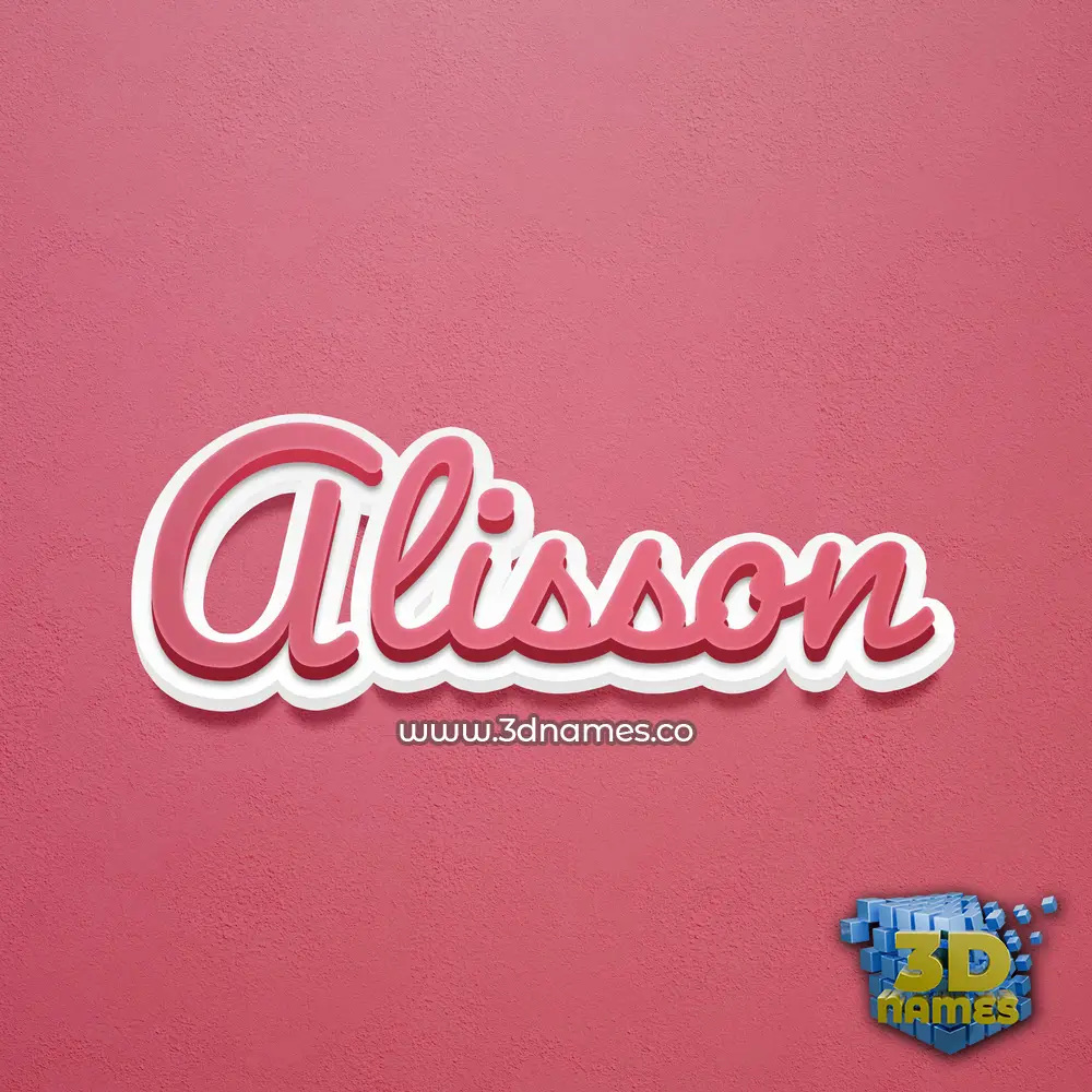 alisson in Red Scribble style - 3D name wallpaper