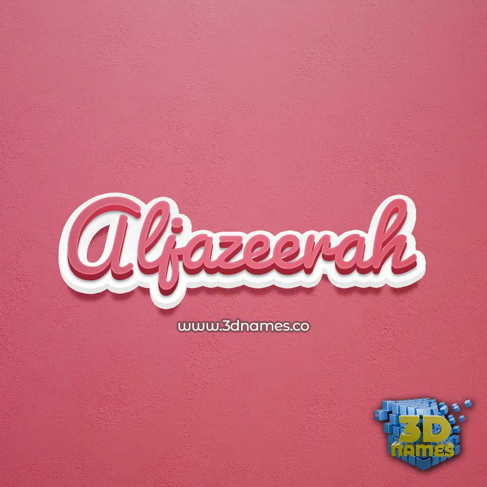 aljazeerah in Red Scribble style - 3D name wallpaper