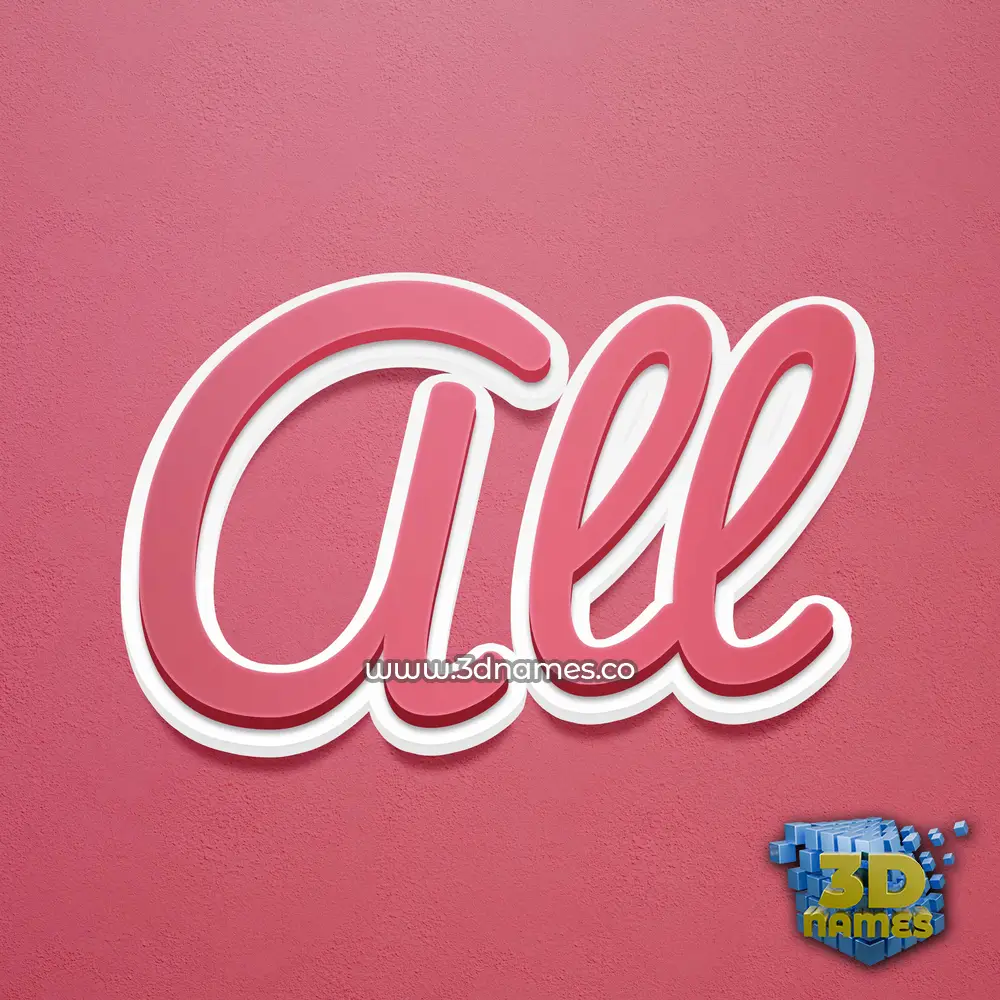 all in Red Scribble style - 3D name wallpaper