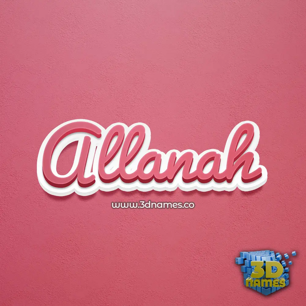 allanah in Red Scribble style - 3D name wallpaper