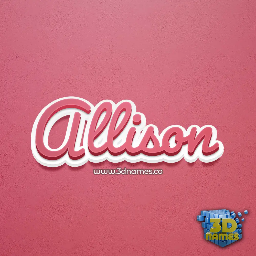 allison in Red Scribble style - 3D name wallpaper