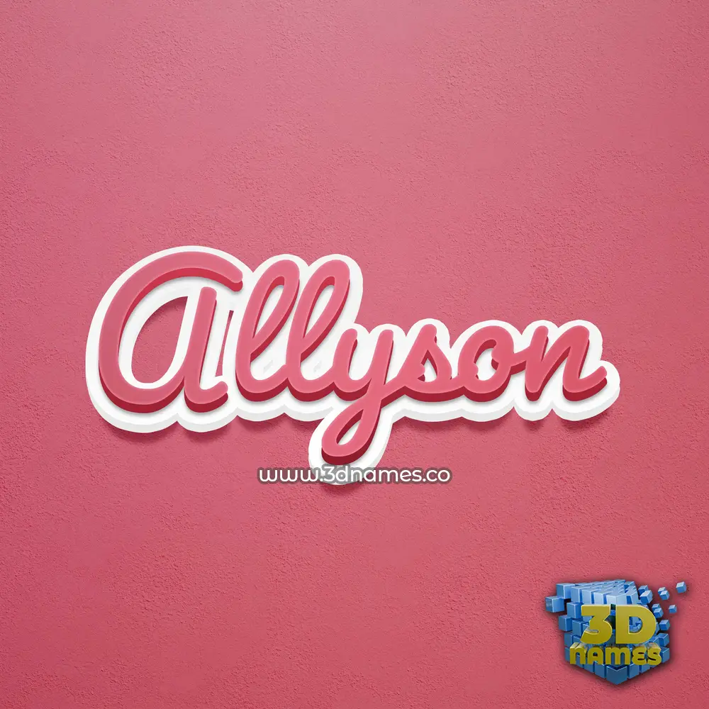 allyson in Red Scribble style - 3D name wallpaper