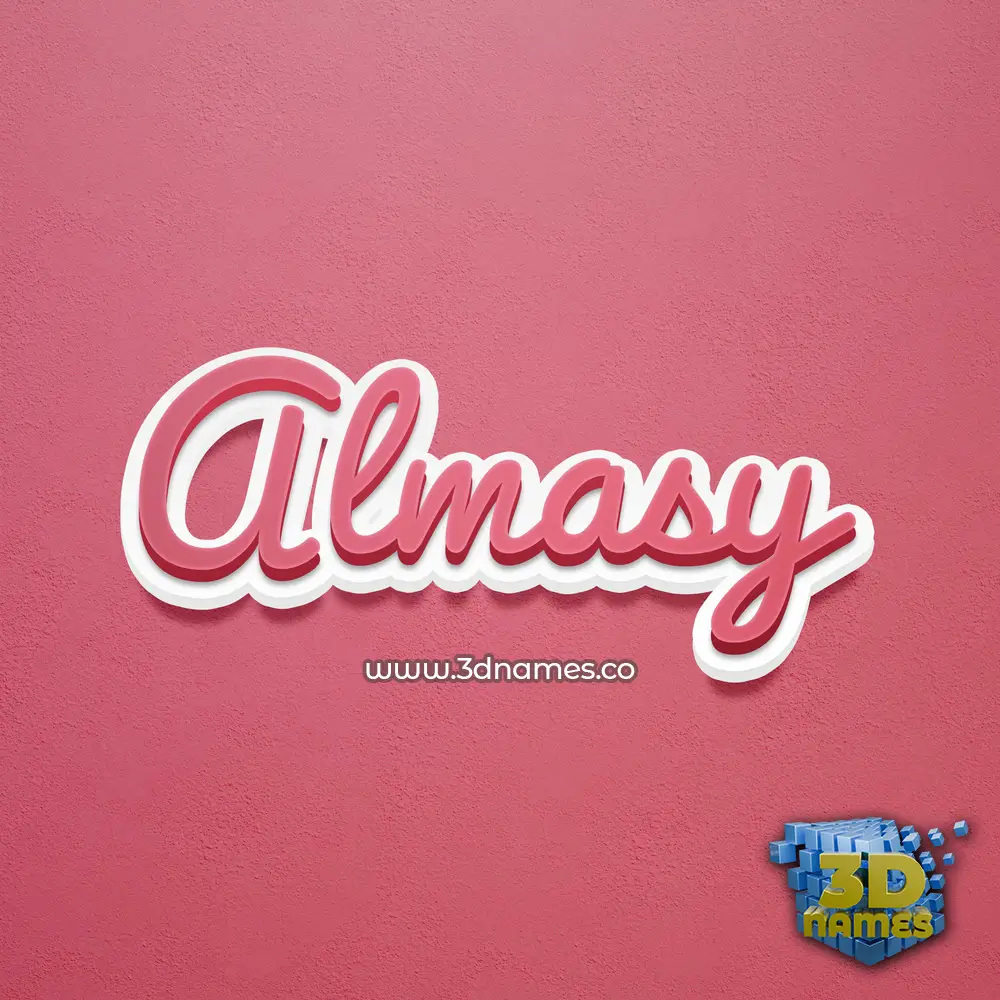 almasy in Red Scribble style - 3D name wallpaper