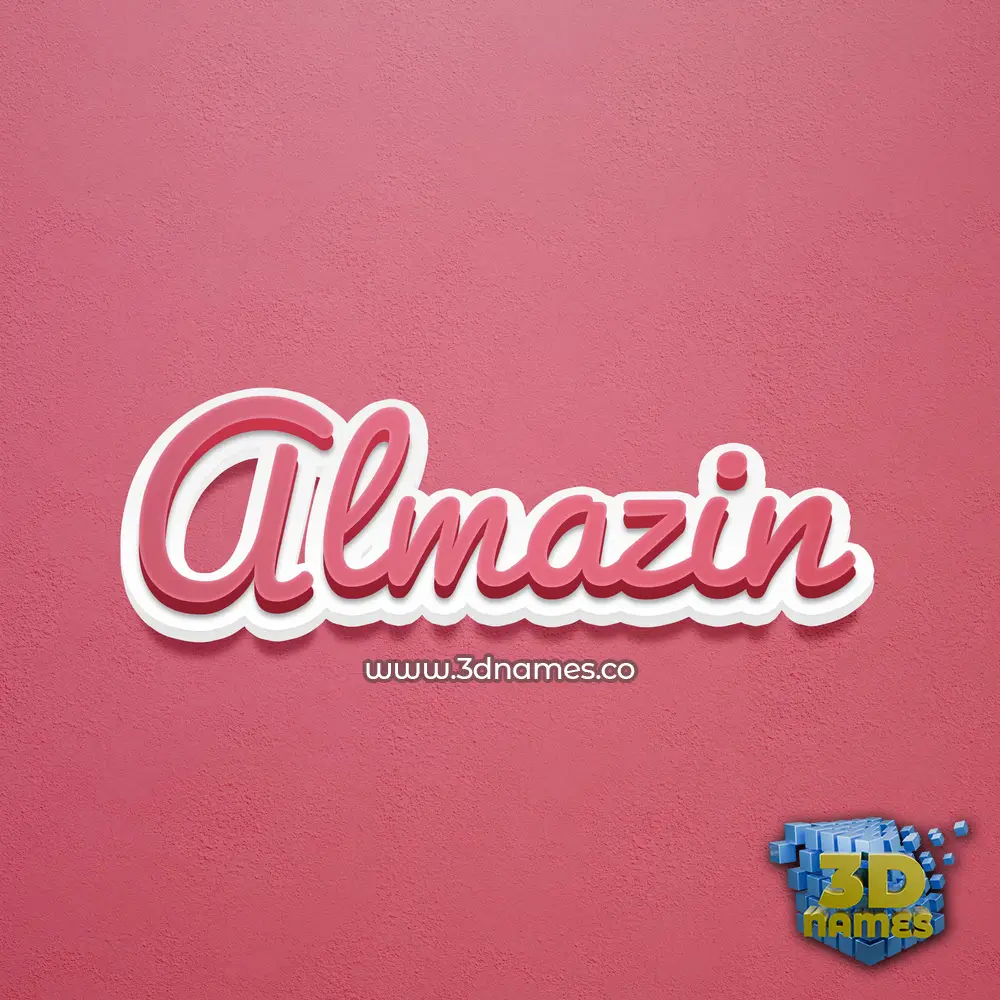 almazin in Red Scribble style - 3D name wallpaper