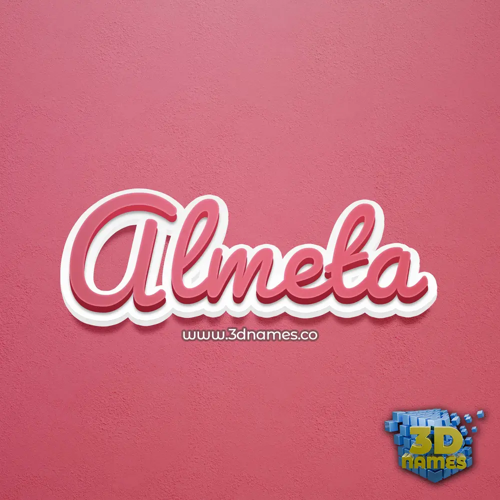 almeta in Red Scribble style - 3D name wallpaper